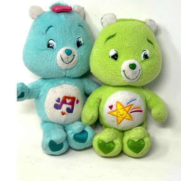 care-bears-toys-vintage-lot-2-care-bears-oopsy-bear-heartsong-plush